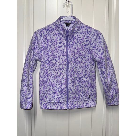 Eddie Bauer Girls 3-in-1 Jacket  Animal print Fleece lined Hooded Size S (7/8) - Picture 2 of 10